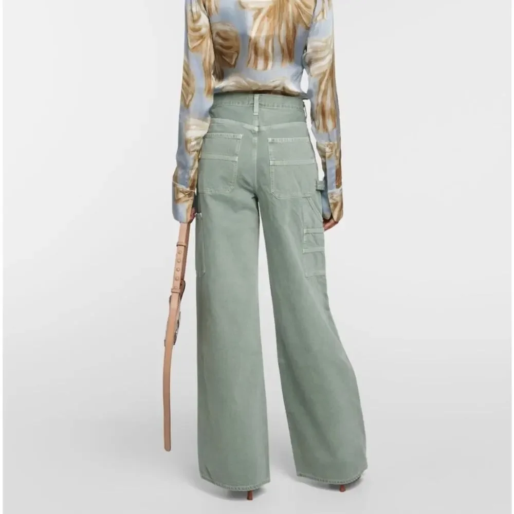 Agolde Magda Denim Carpenter Utility High-Rise Wide Leg Jeans Size 27 - Picture 2 of 8